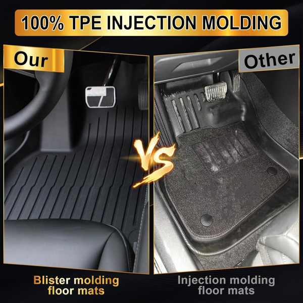 适用于2021-2023年特斯拉Model 3地板垫套装，6件，全覆盖前后行李箱垫，防滑-7