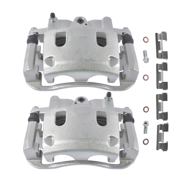 刹车钳 2Pcs Front Disc Brake Caliper Fit for INFINITI QX56 Nissan TITAN Pickup Sport Utility 2004-2007-1