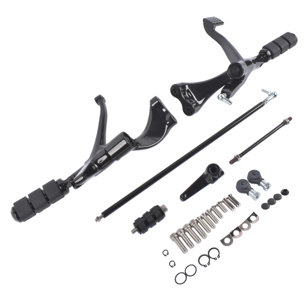 前置脚踏 Forward Controls Foot Pegs Levers Linkages Fit for Harley-Davidson Sportster XL883 1200 2004-2013 Black Aluminum-3