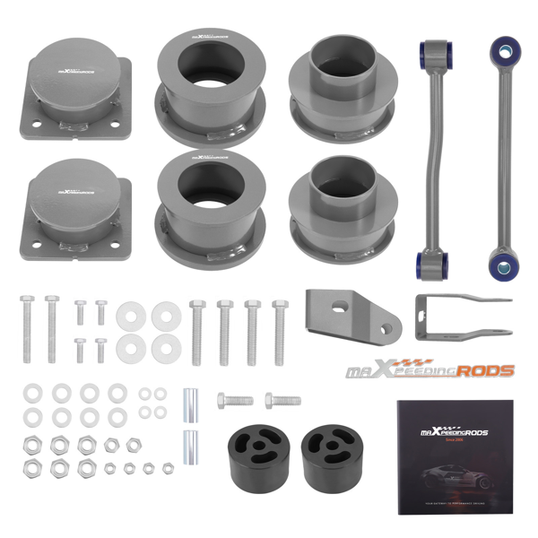 前2.5英寸+后2英寸升高套件+防倾杆+减震器延长件适用于2019-2024款Jeep Gladiator JT-2