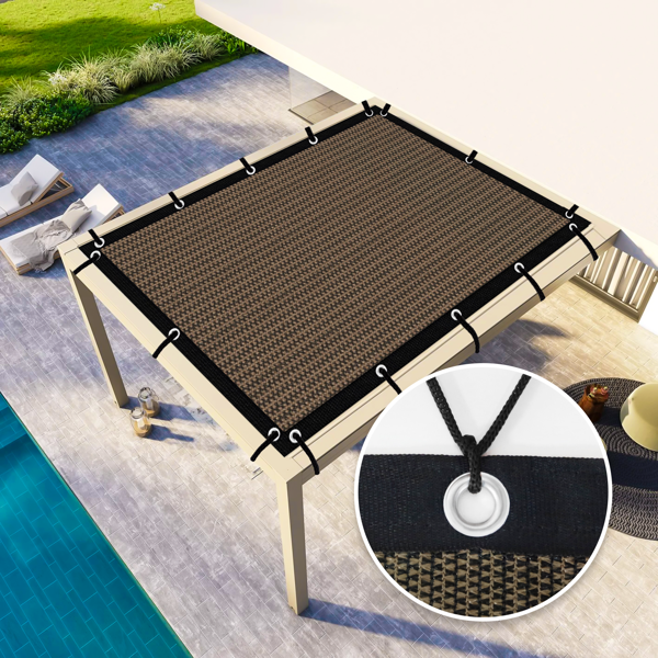 XISHAN 6'X10' 摩卡色HDPE花园网-18