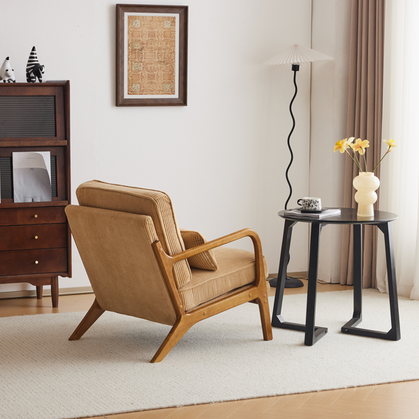 1pcs款 矮扶手椅 65*80*78cm 条绒 卡其色 室内休闲椅-20