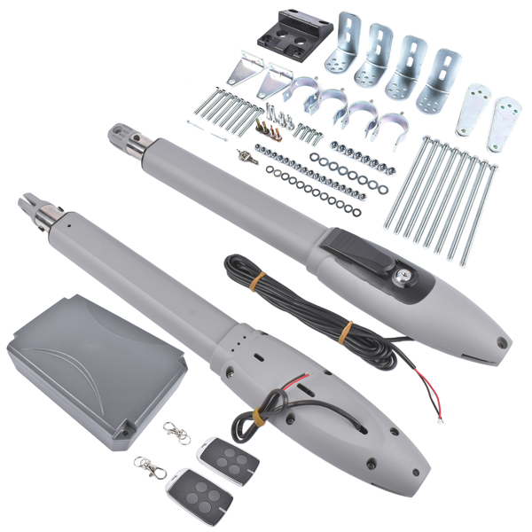 自动开门机 Automatic Dual Swing Gate Opener Kit For Doors up to 660lb with Remote Control-12