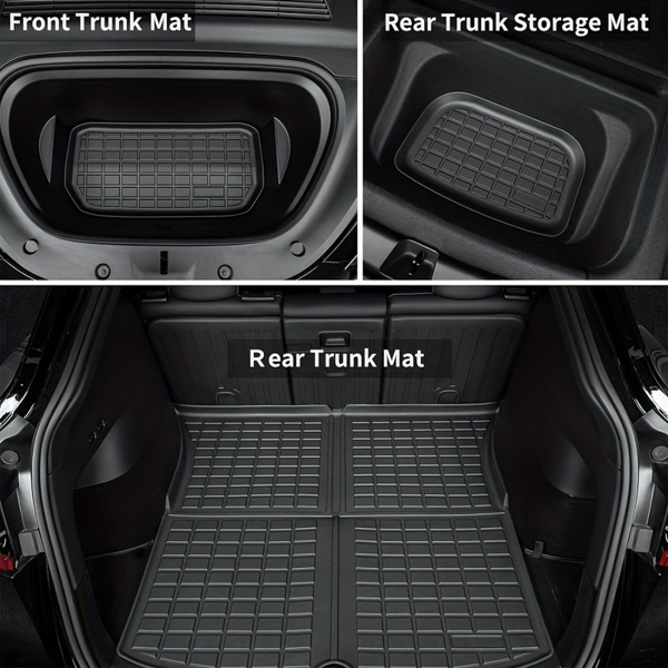 适用于2021-2023年特斯拉Model 3地板垫套装，6件，全覆盖前后行李箱垫，防滑-10