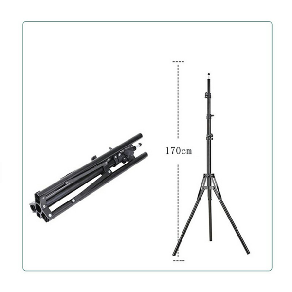 补光灯 反折叠 10寸灯+云台+软管手机夹+手机夹+170cm灯架-2