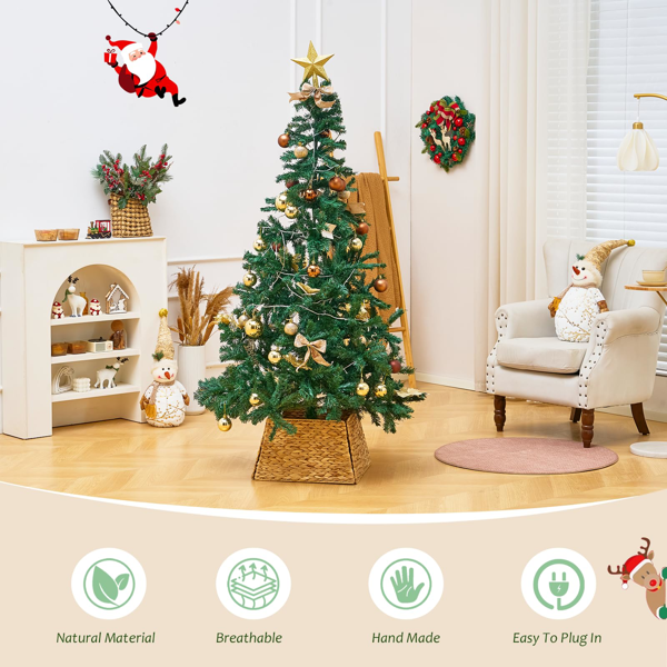 手工编织圣诞树裙-3