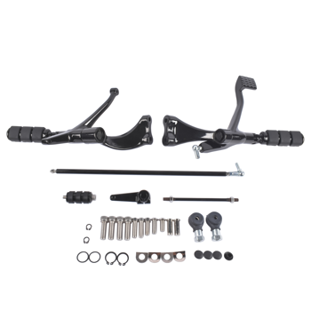 前置脚踏 Forward Controls Foot Pegs Levers Linkages Fit for Harley-Davidson Sportster XL883 1200 2004-2013 Black Aluminum