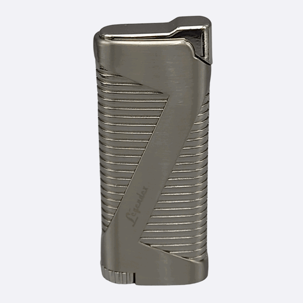 LEGENDEX®拓荒者* 枪黑单直冲打火机用于雪茄香烟厨房户外可重复充气可调节火焰高度便携式-1