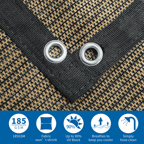 XISHAN 6'X10' 摩卡色HDPE花园网-16