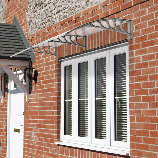 80*38in 透明板灰色支架 雨篷 塑料支架 阳光板 前后铝条(52463595同款）-31