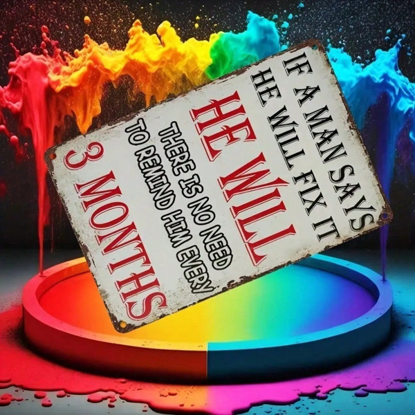 CIFbuy8x12 英寸 ( 20.3x30.5cm )复古风怀旧风铝合金标牌适用于男士空间（TikTok、temu下自提）-1