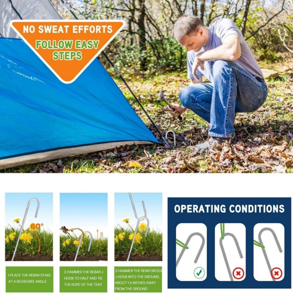 12英寸凉亭帐篷钉8pcs-10