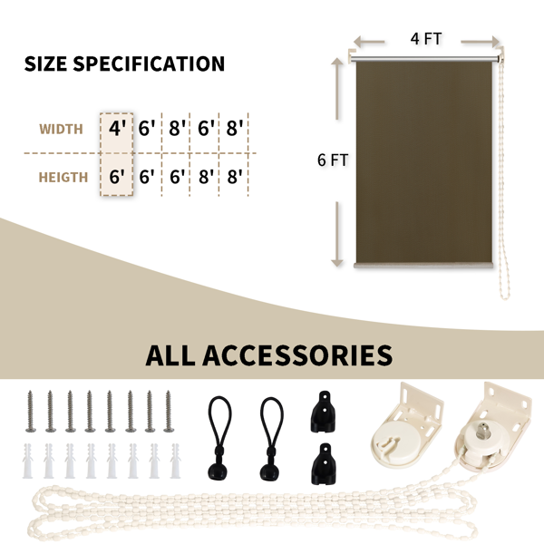 8'X8' 摩卡色HDPE拼接卷帘-2