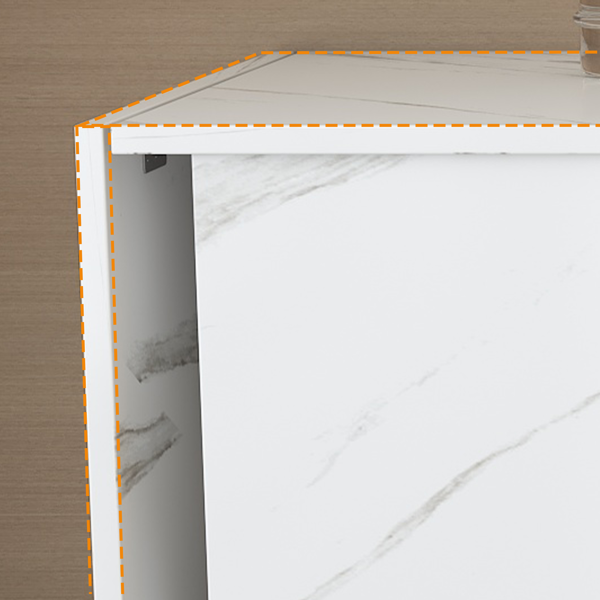 57.5英寸可折叠缝纫机桌，带锁定脚轮，多功能储物工艺工作台，带搁板、收纳箱和柜子，可调节缝纫柜，适用于家庭、卧室和工艺室（白色）-6