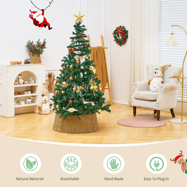 手工编织圣诞树裙-5