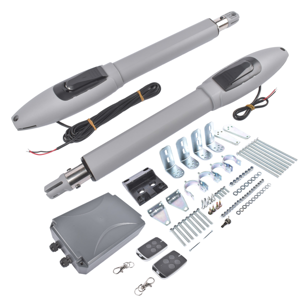 自动开门机 Automatic Dual Swing Gate Opener Kit For Doors up to 660lb with Remote Control-3