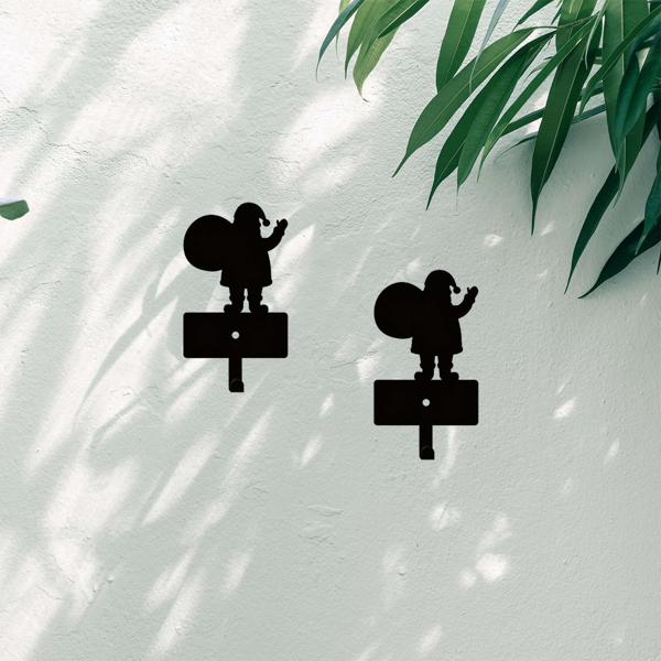 CIFbuy™ 2件装圣诞天使墙面装饰 防锈金属钥匙皮带挂钩架（TikTok、temu下自提）-6