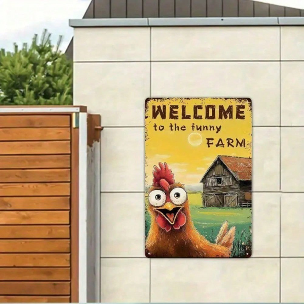 CIFbuy8x12 英寸 ( 20.3x30.5cm )复古风乡村风铝合金标牌FarmhouseChicken适用于酒吧（TikTok、temu下自提）-5