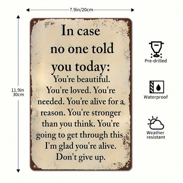 CIFbuy8x12 英寸 ( 20.3x30.5cm )复古风乡村风铝合金标牌适用于家居、Office（TikTok、temu下自提）-5