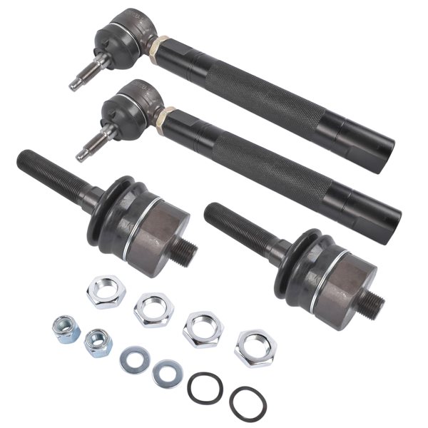 重型拉杆 0-6" Adjustable Heavy Duty Tie Rod Ends Kit Fit for Chevrolet Silverado GMC Sierra 2500HD 3500 3500HD 2001-2010 4WD-1