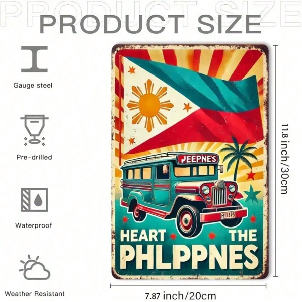 CIFbuy8x12 英寸 ( 20.3x30.5cm )复古风乡村风铝合金标牌适用于家居（TikTok、temu下自提）-2