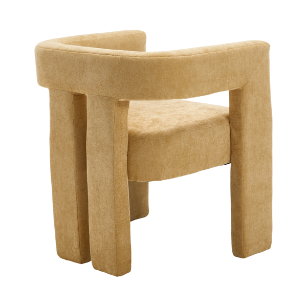 现代风格布艺软垫休闲椅/餐椅/桶形边椅/厨房扶手椅，适用于客厅，2件套-7