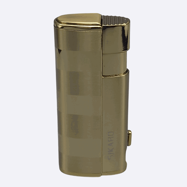 SIKARO®飓风* 三直冲专用高档雪茄打火机带雪茄打孔器钛金雪茄香烟厨房户外可重复充气可调节火焰高度便携式-1