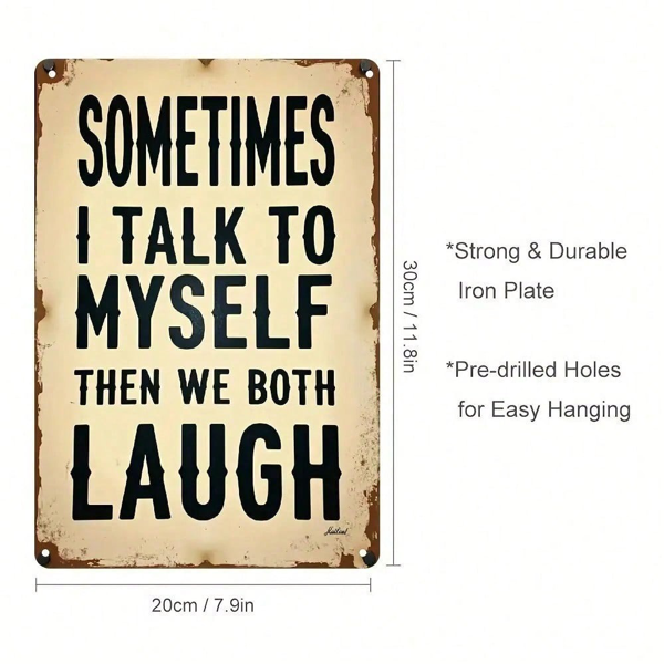 CIFbuy8x12 英寸 ( 20.3x30.5cm )复古风趣味铝合金标牌（TikTok、temu下自提）-3