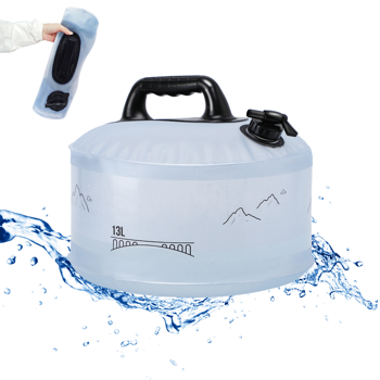 13L户外储水箱，户外露营，烧烤，远足，爬山，探险，便携式可折叠储水袋，干旱，家用应急大容量储水桶，房车旅行储水箱，体积小，节省空间