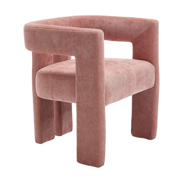 团结就是胜利 现代设计布艺软垫休闲椅/餐椅/桶形边椅 厨房扶手椅 客厅两件套-10