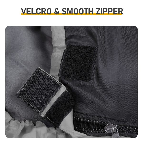 灰底黑色箭头 睡袋 涤丝布防水面布 涤丝布透气灰里布 中空棉 190*75cm 信封款 950g 带收纳袋 温度范围5-20℃-5