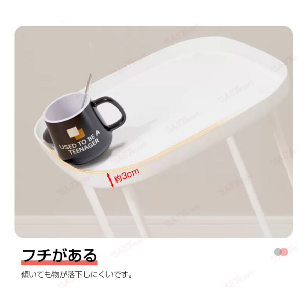 推车置物架 二层 黑 移动小边几 4塑料轮带刹车-5