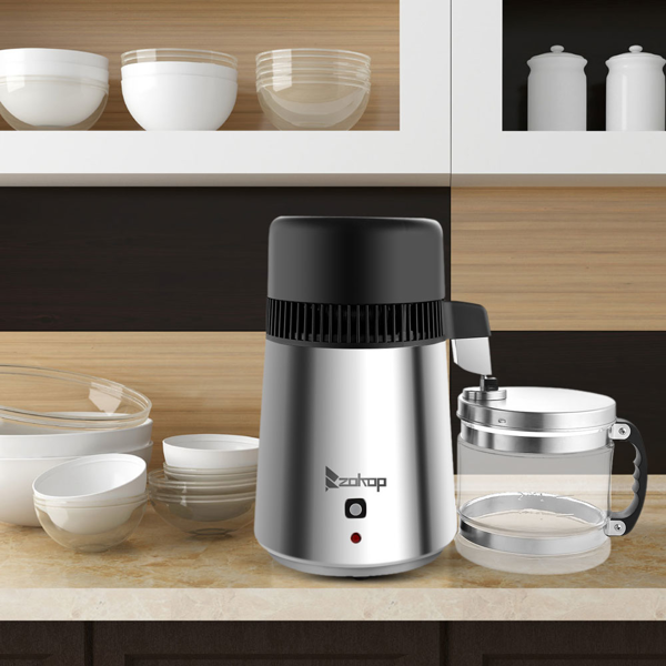 【替换编码： 23124634】英规 ZB-2 4L 蒸馏水机 220V 220V,750W 新温控带玻璃瓶 不锈钢 原色-19