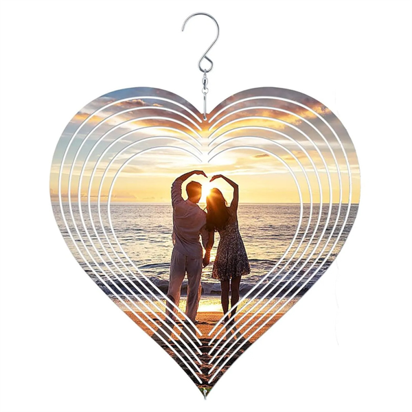 CIFbuy™心形风车定制设计，尺寸为 10 英寸 x 10 英寸（在 TikTok、temu 下可自提）-2