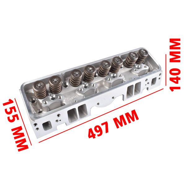 缸盖总成 2Pcs Complete Cylinder Heads 129006601 Fits for Small Block Chevy 350 190cc 64cc 2.02/1.60'' - Straight-10