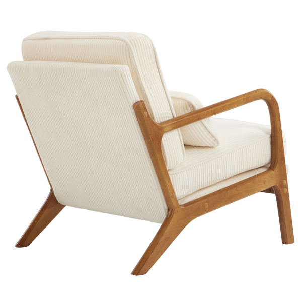 1pcs款 矮扶手椅 65*80*78cm 条绒 米白色 室内休闲椅-15