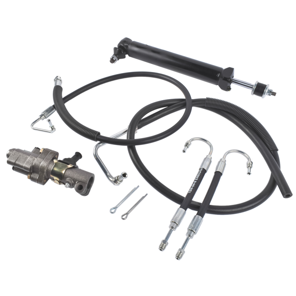 转向油缸组件总成 Power Steering Valve Cylinder & Hose Kit Fits for Chevy Bel Air 1960-1964 L6 3.8L V8 4.6L-3