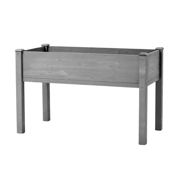 48x24x30英寸带支腿高架式花园种植箱，户外木制花盆，适用于种植花卉、水果、蔬菜和香草植物。-4