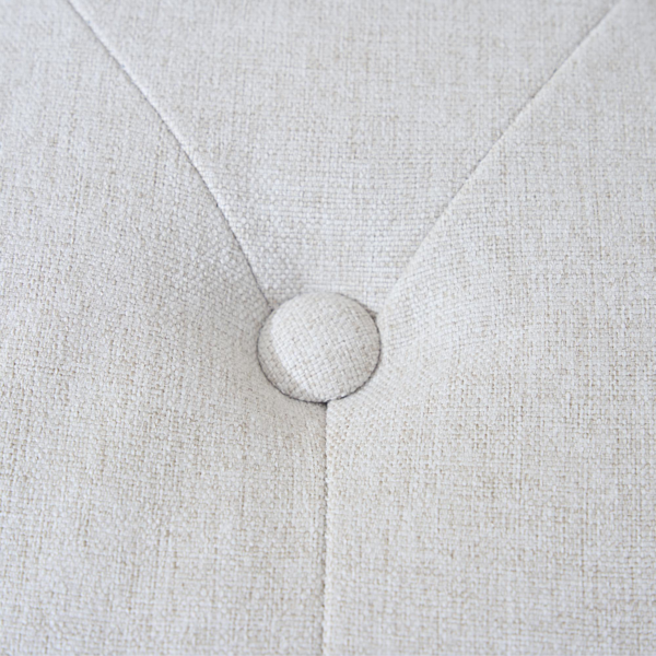 48英寸卧室床尾储物长凳，仿亚麻布面软垫储物凳，带扶手，适用于卧室、客厅、玄关，米色-10