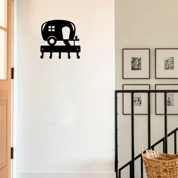 CIFbuy™ 露营车金属墙饰 双尺寸创意钥匙收纳架（TikTok、temu下自提）-3