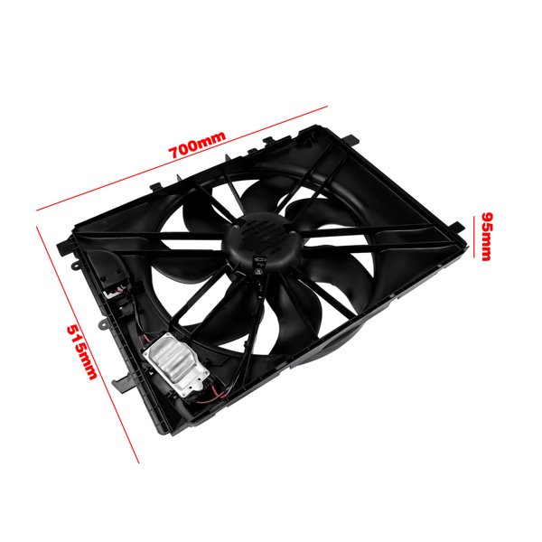 散热器风扇 Radiator Fan Fits for Mercedes CLA250 2.0L 2014-2019 GLA250 2015-2020 SLK250 1.8L 2012-2015 MB3115146 2465000064-2