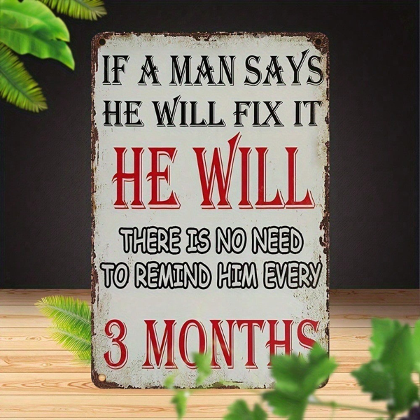 CIFbuy8x12 英寸 ( 20.3x30.5cm )复古风怀旧风铝合金标牌适用于男士空间（TikTok、temu下自提）-2