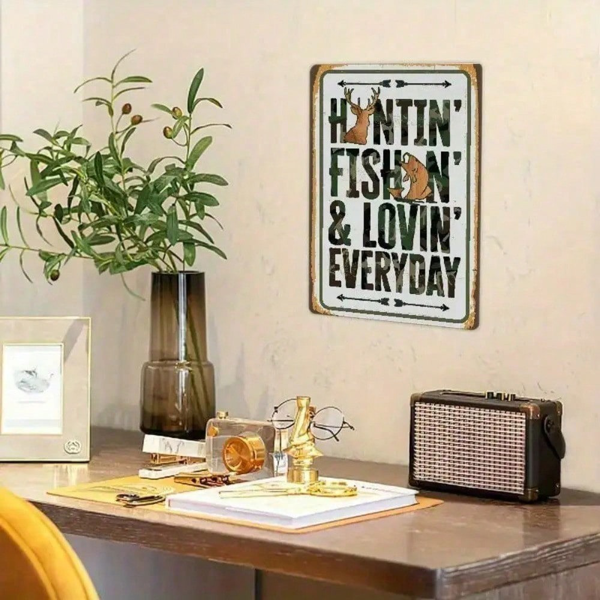 CIFbuy8x12 英寸 ( 20.3x30.5cm )复古风乡村风铝合金标牌Fishing（TikTok、temu下自提）-6