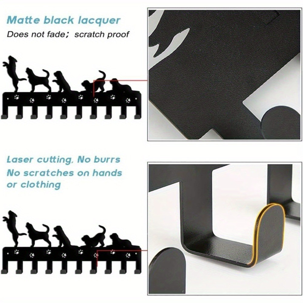 CIFbuy™ 动物造型立式钥匙挂钩架 可拆卸墙面收纳系统（TikTok、temu下自提）-4