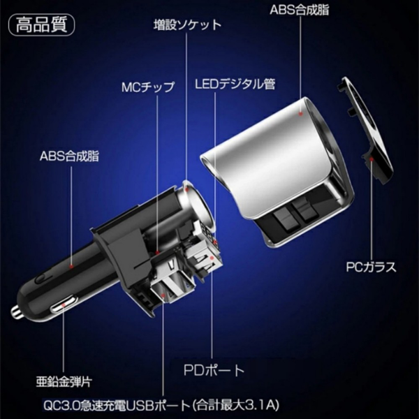 车载充电器 快充 HY10 QC3.0 灰色-13