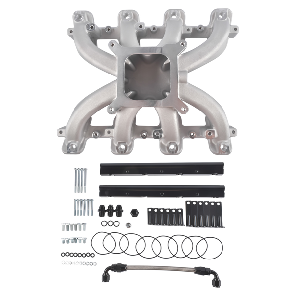 进气歧管 EFI Intake Manifold with Fuel Rails Fit for GM Gen III/IV LS1/LS2/LS6 Cathedral Port 300-137 534-219-2