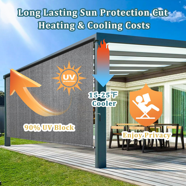 8'X6' 浅灰色HDPE罩壳卷帘-8