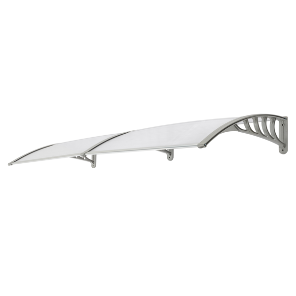 80*38in 透明板灰色支架 雨篷 塑料支架 阳光板 前后铝条(52463595同款）-5