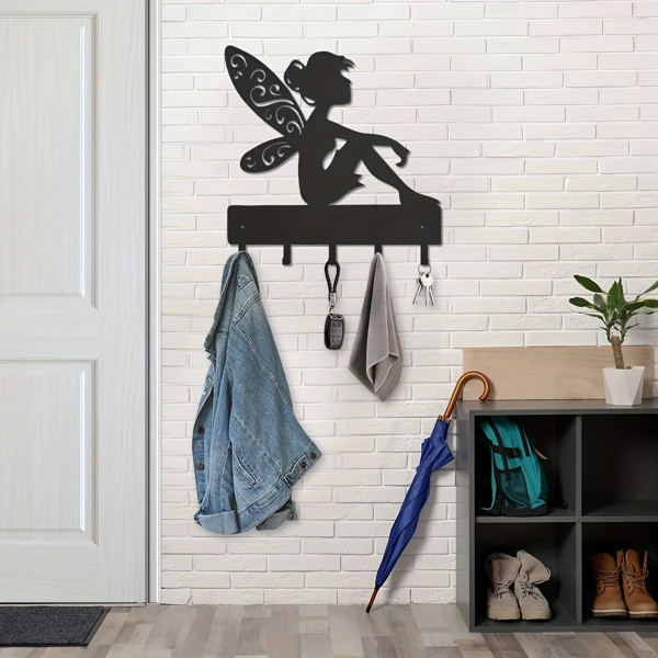 CIFbuy™ 魔法精灵钥匙挂钩 奇幻风衣帽收纳装饰架（TikTok、temu下自提）-4