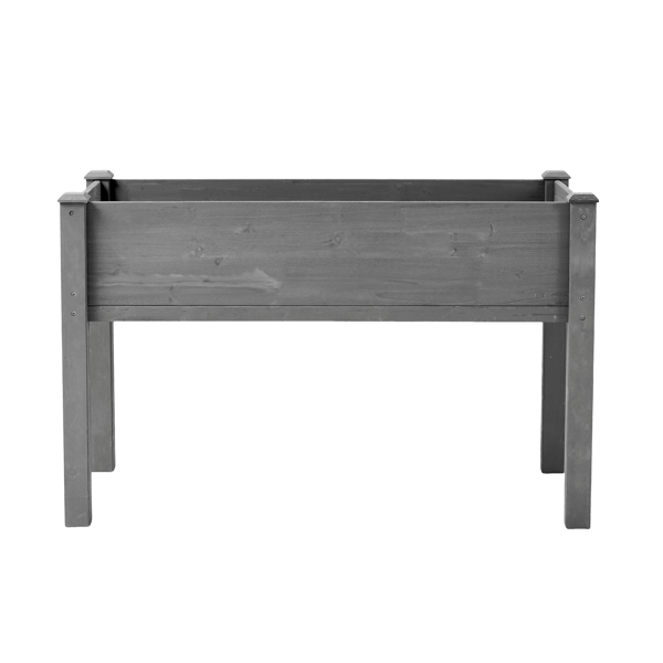 48x24x30英寸带支腿高架式花园种植箱，户外木制花盆，适用于种植花卉、水果、蔬菜和香草植物。-6